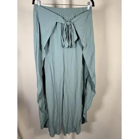 NWT Halara Breezeful™ High Waisted Tie Palazzo Flowy Wide Leg Pants Size Large - Picture 9 of 10